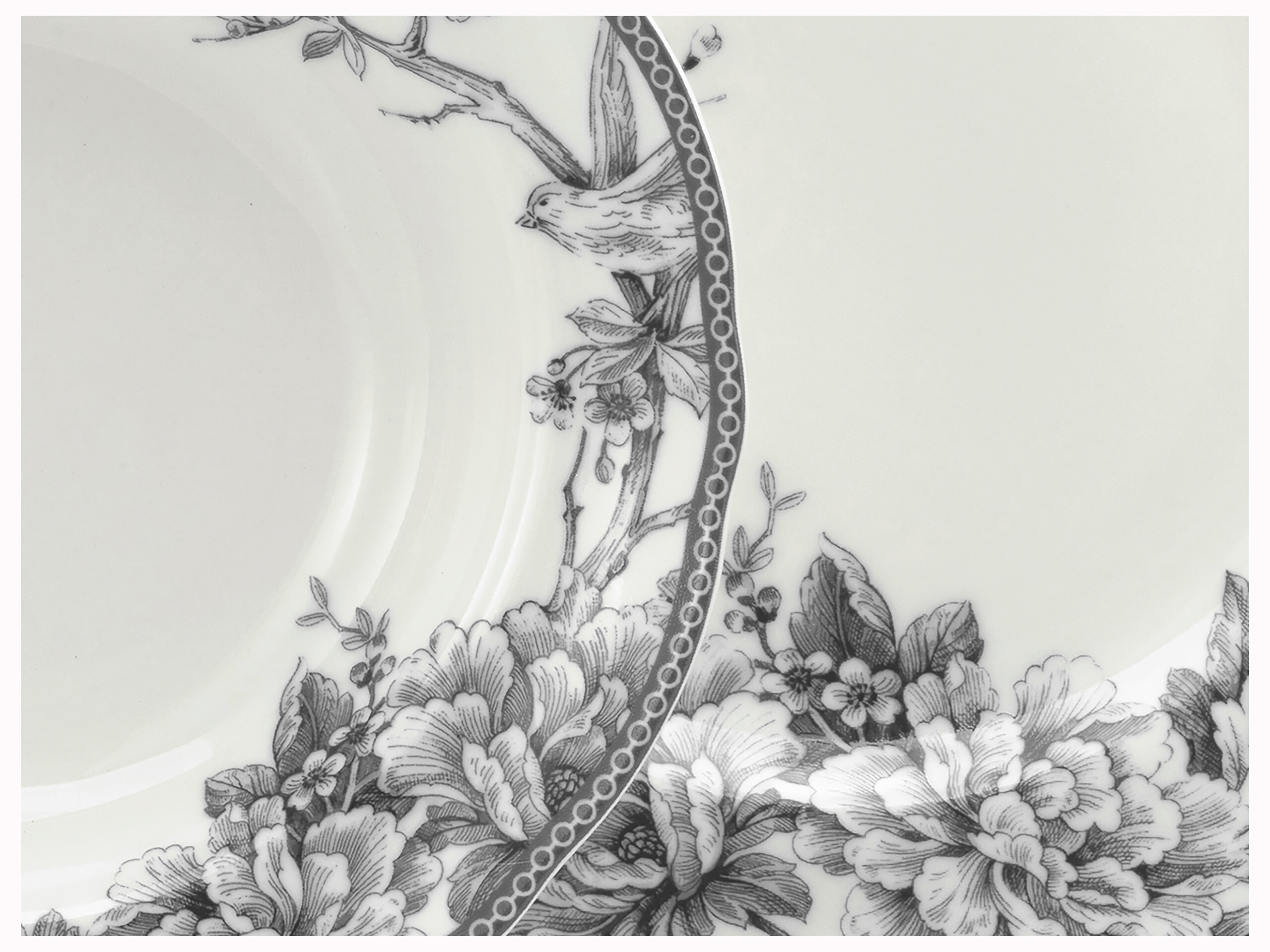 CreaTable Kaffeeservice Adelaide Grau grau Porzellan 12 tlg.