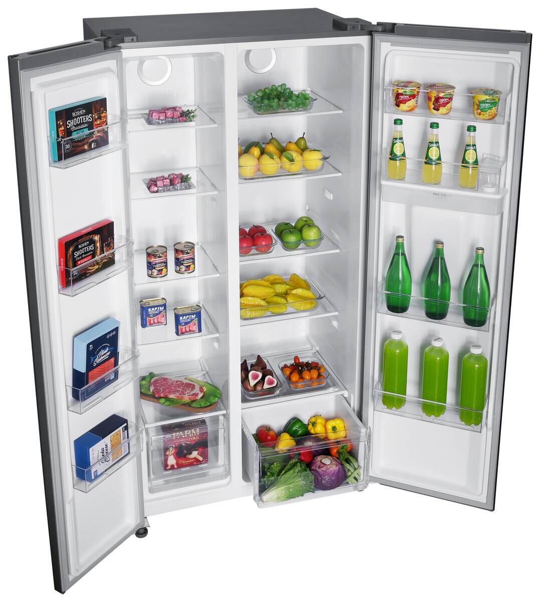 PKM Side-by-Side SBS505DNFWDDIX silber B/H/T: ca. 90x177x66 cm