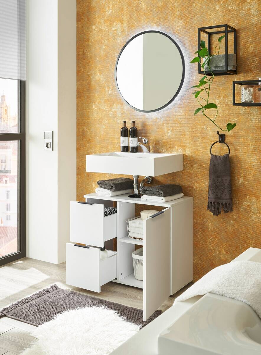 Waschbeckenunterschrank Porto weiß B/H/T: ca. 70x60x35 cm