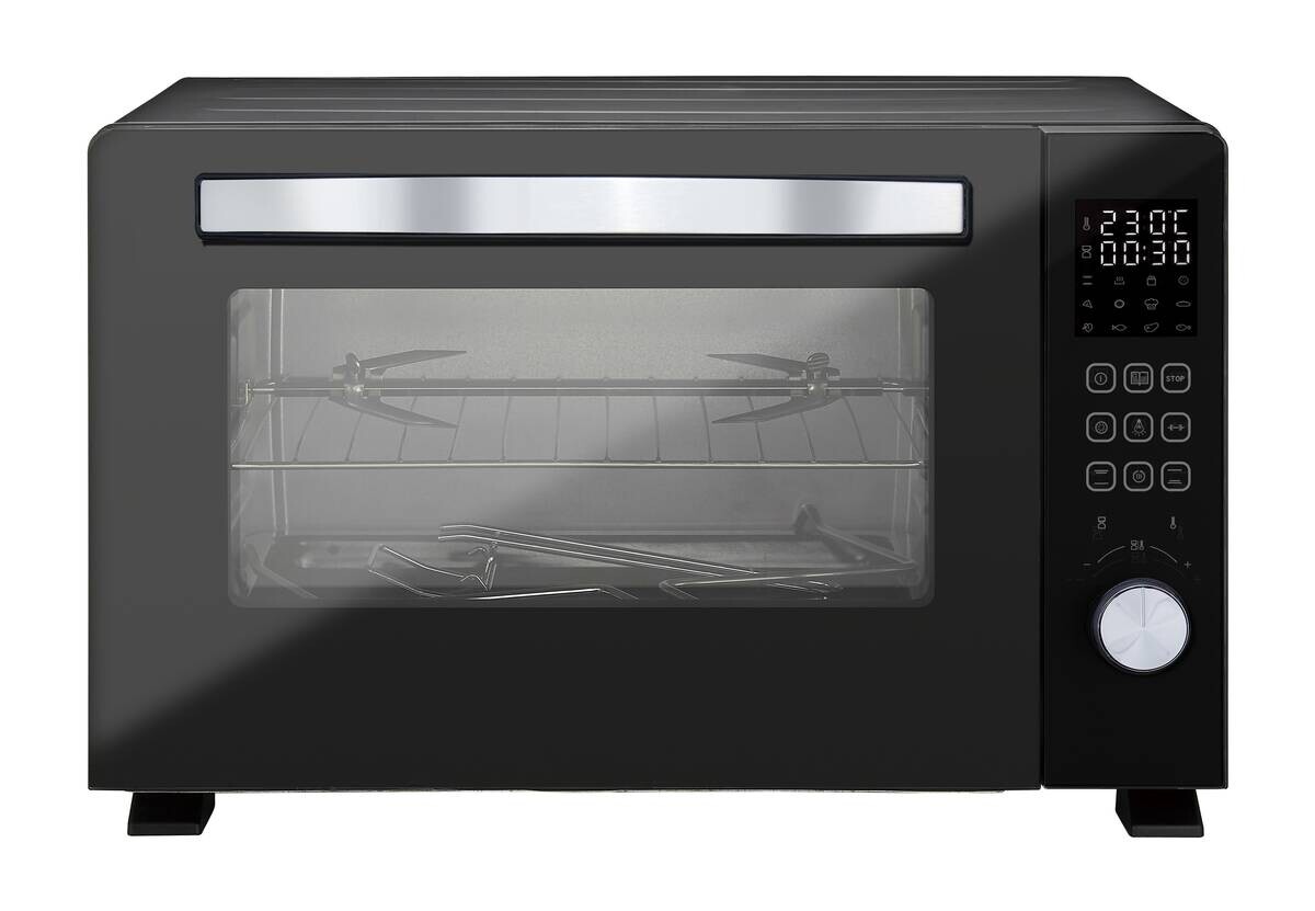 POCOline Mini-Backofen schwarz Glas B/H/L: ca. 38,4x37,2x53,6 cm ca. 36 l
