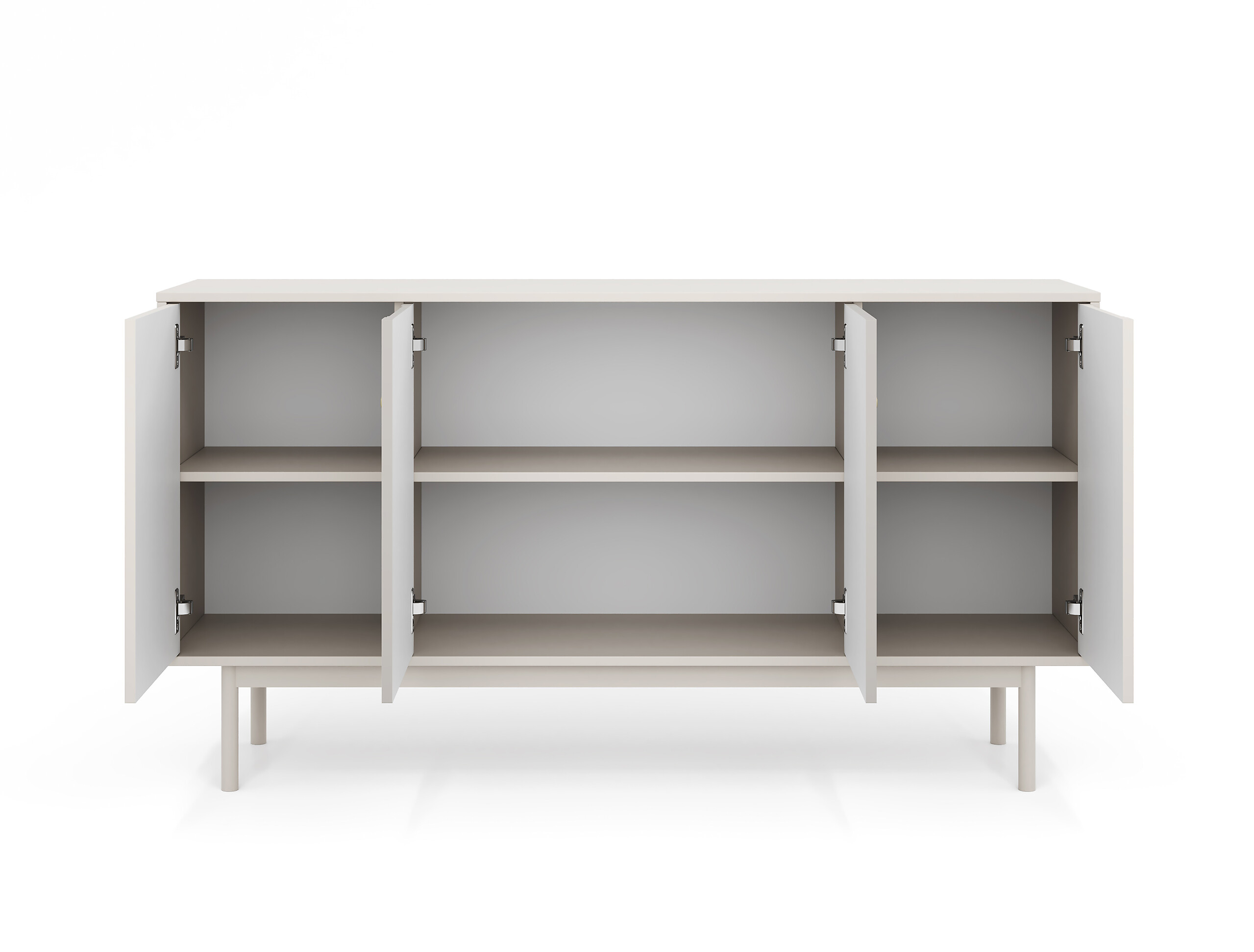 Kommode MAZOMA Eiche Kaschmirgrau Nachbildung gold Optik B/H/T: ca. 154x82x39 cm