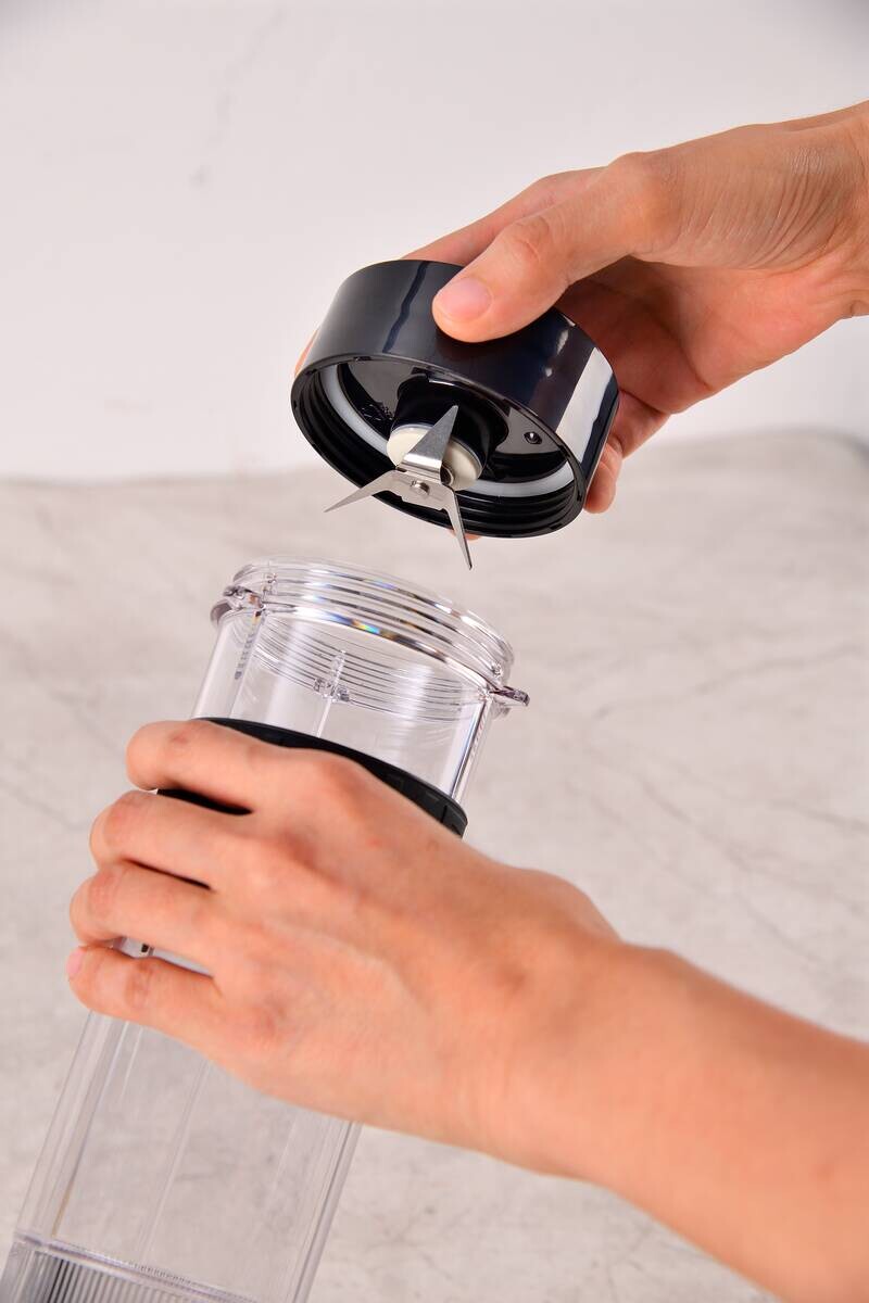 BERGNER Standmixer BG-51027-BK silber Kunststoff Silikon B/H/L: ca. 12x35x14 cm