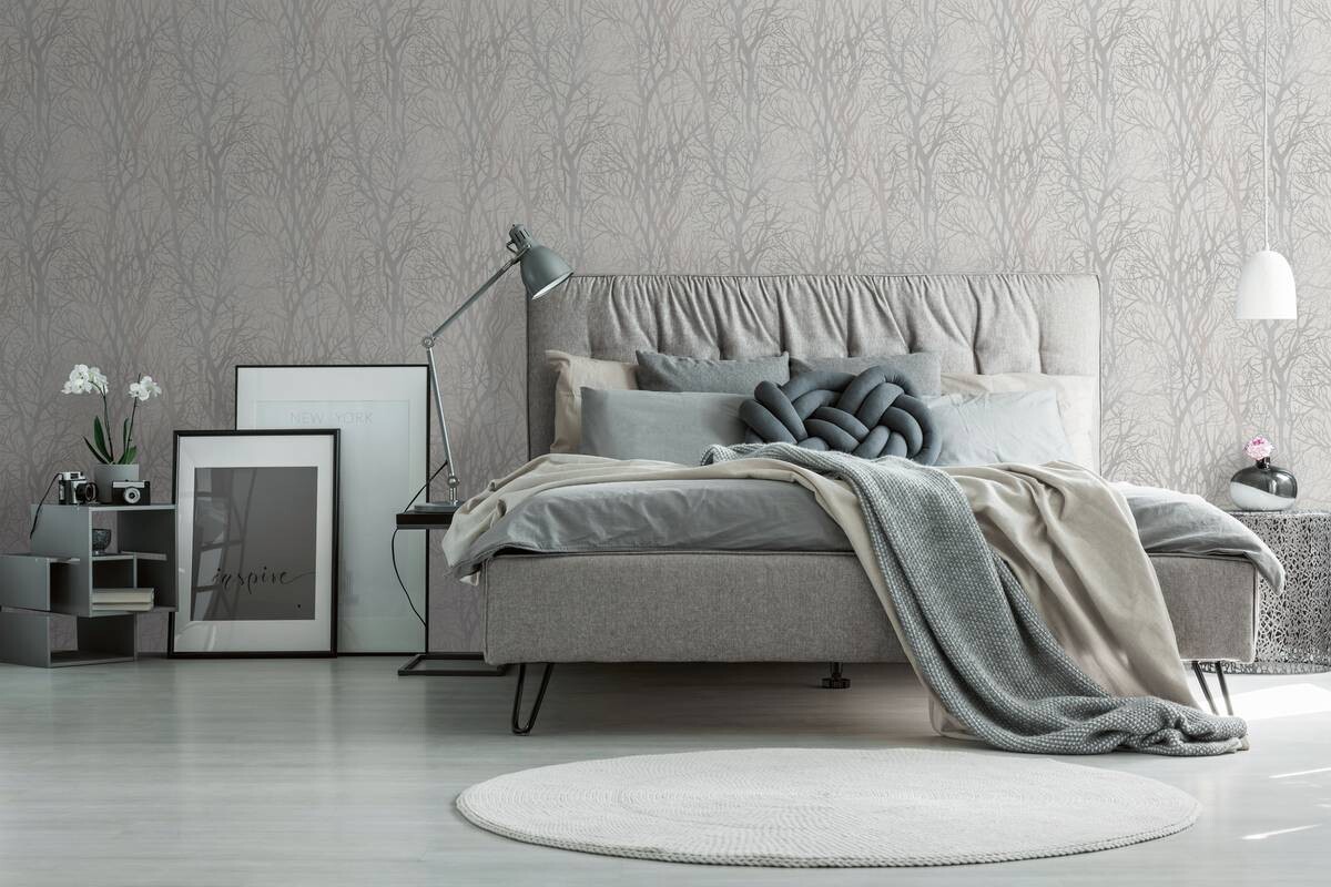 A.S.Creation Vliestapete Life 4 Wald weiß B/L: ca. 53x1005 cm