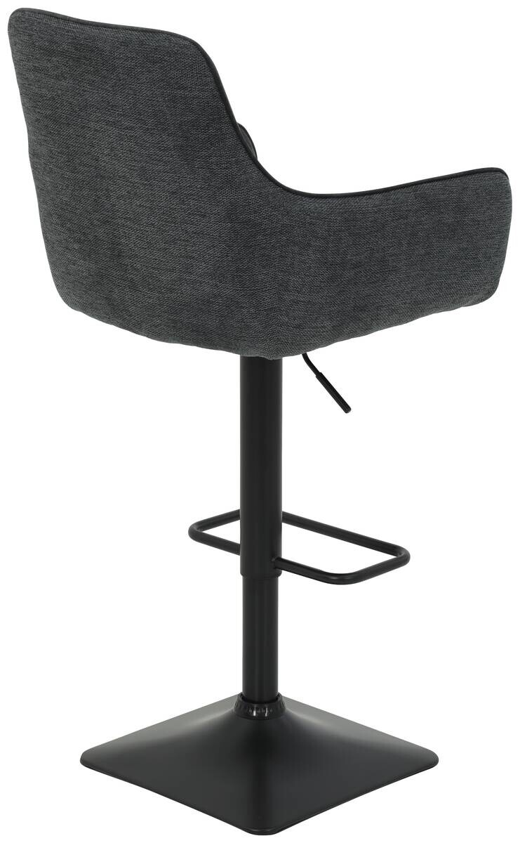 Barhocker Dora, 2er-Set anthrazit Webstoff Samtoptik B/H/T: ca. 51x117x57 cm