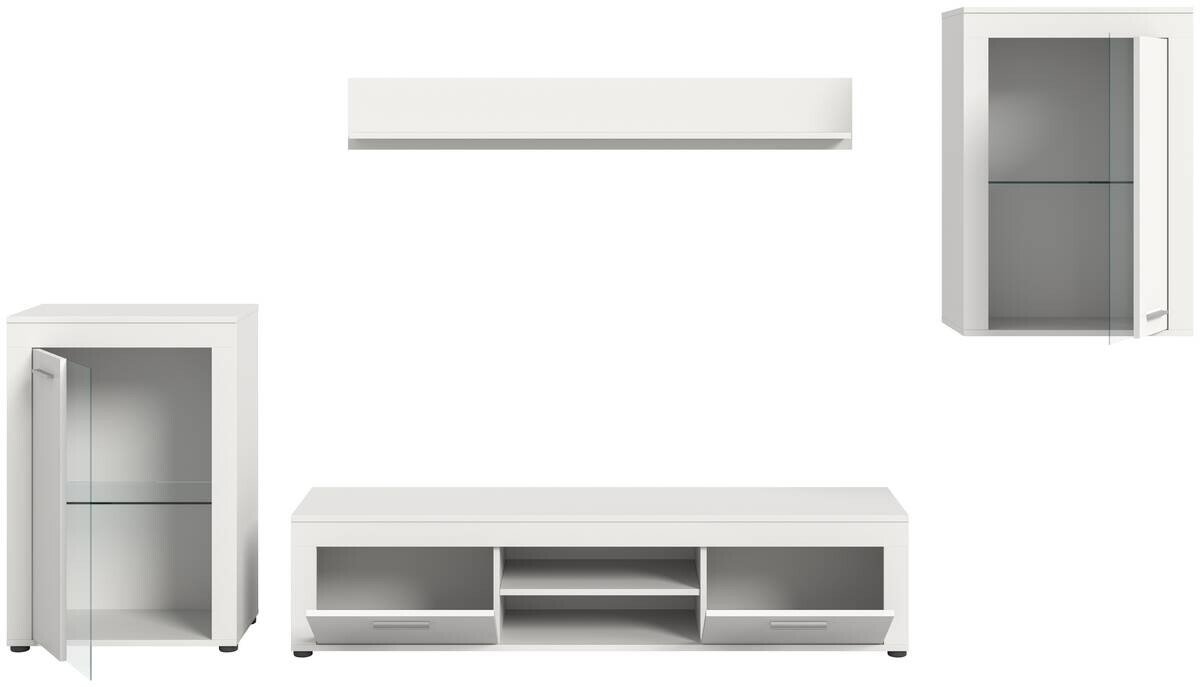 Wohnwand Jam weiß B/H/T: ca. 169x310x35 cm