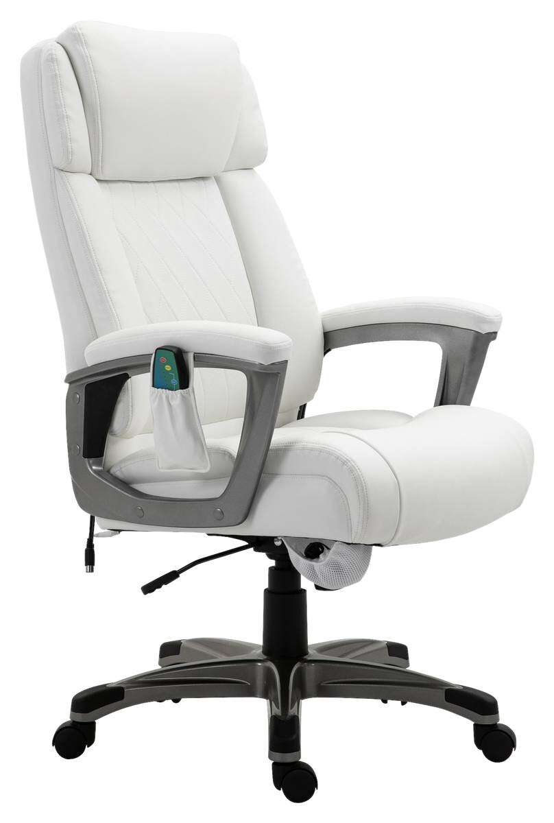 Chefsessel 921-362V90WT weiß Kunstleder Nylon Schaumstoff