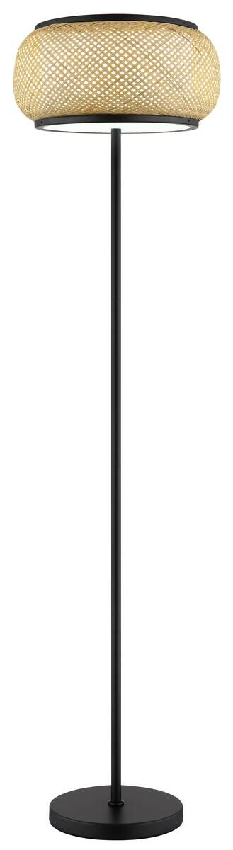 GLOBO Stehleuchte natur mattschwarz Metall Bambus H/D: ca. 146,1x38 cm 1 Brennstellen