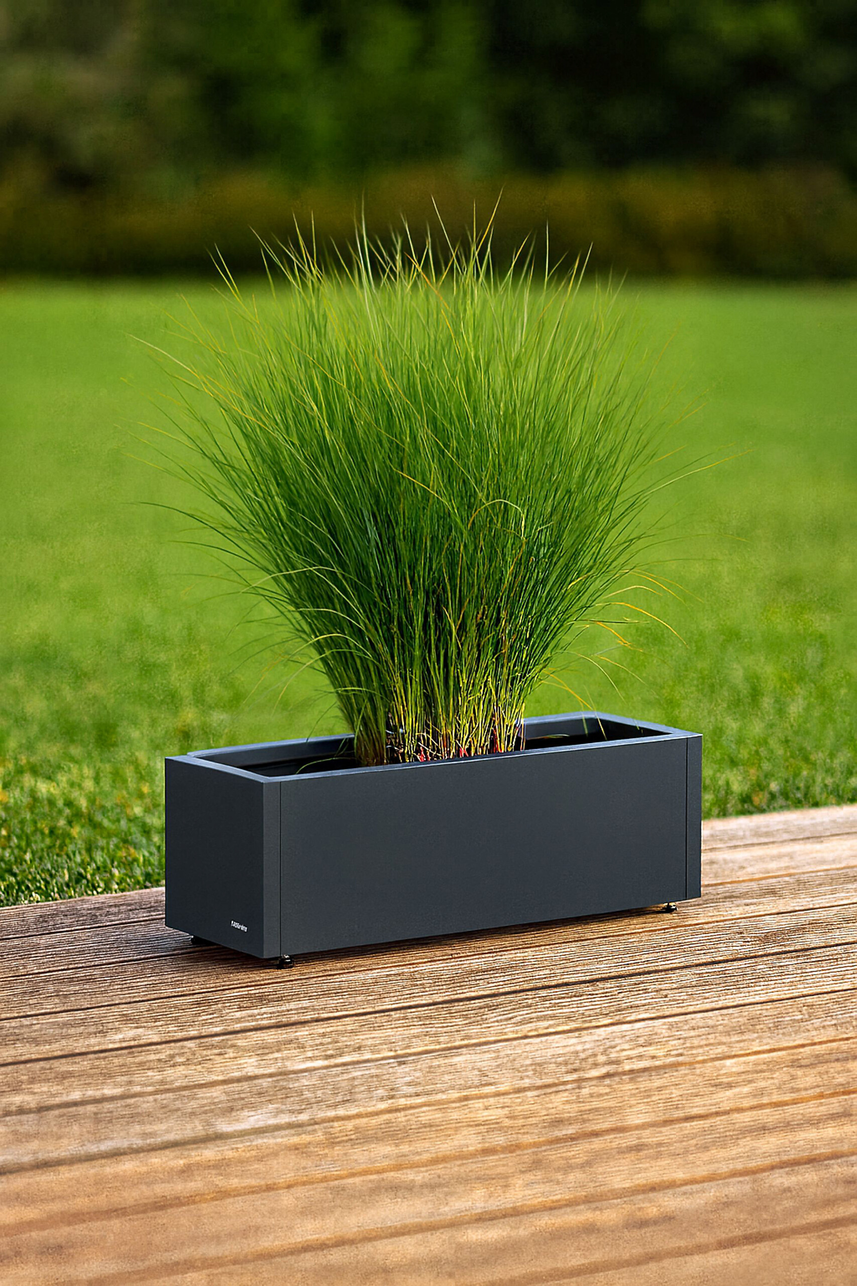 Herstera Garden Pflanzkübel Cube anthrazit Metall B/H/L: ca. 80x25x25 cm