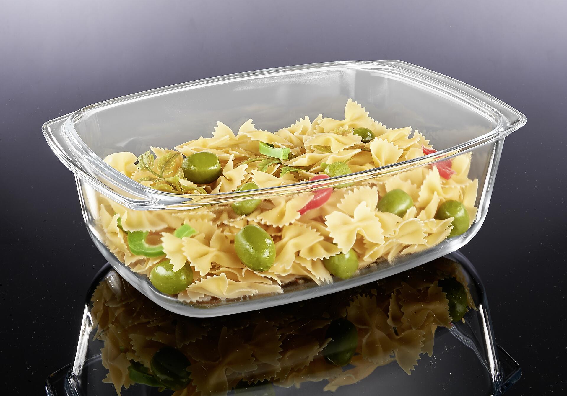 Auflaufform Glas B/H/L: ca. 21,4x11,7x32,8 cm