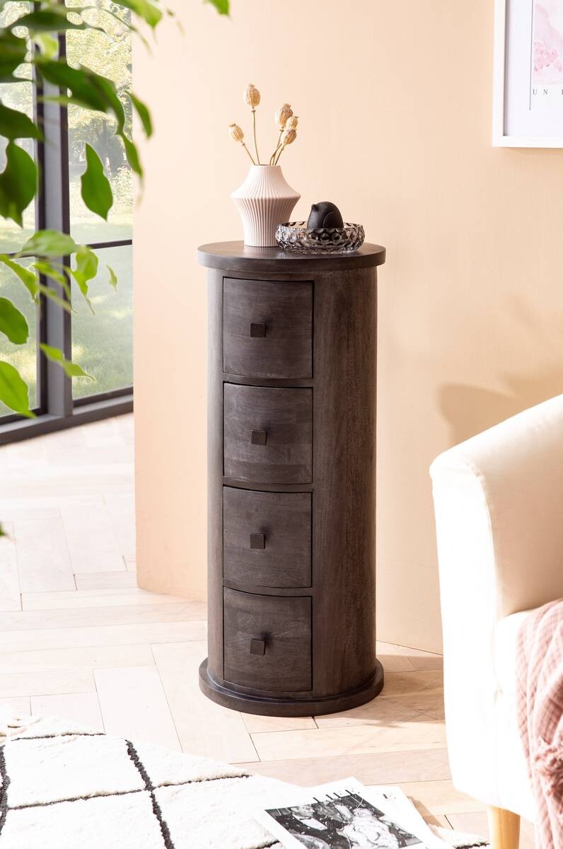 Sideboard schwarz B/H/T: ca. 34x85x34 cm