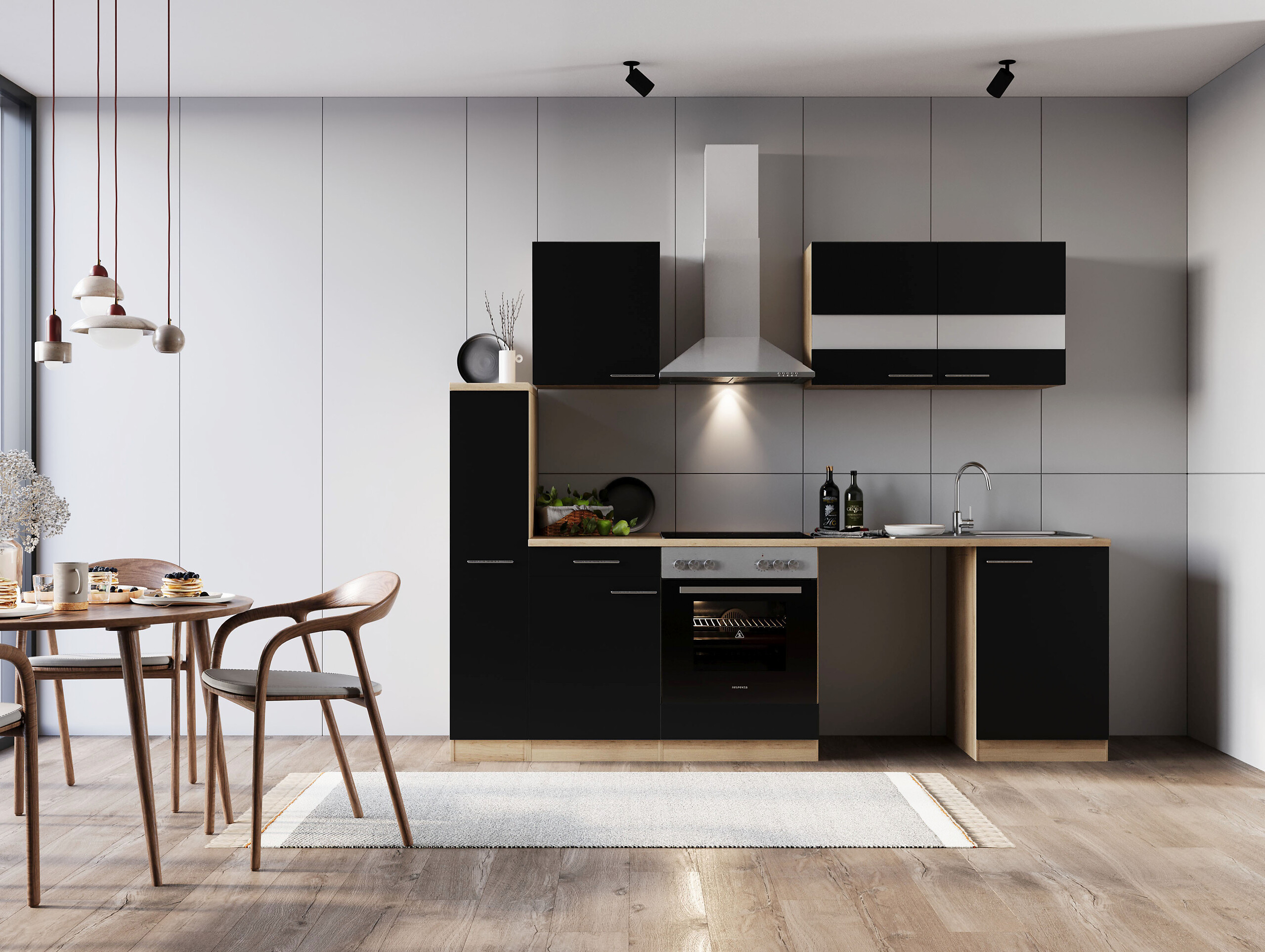 Respekta Küchenblock Merle weiß B/H/T: ca. 250x200x60 cm