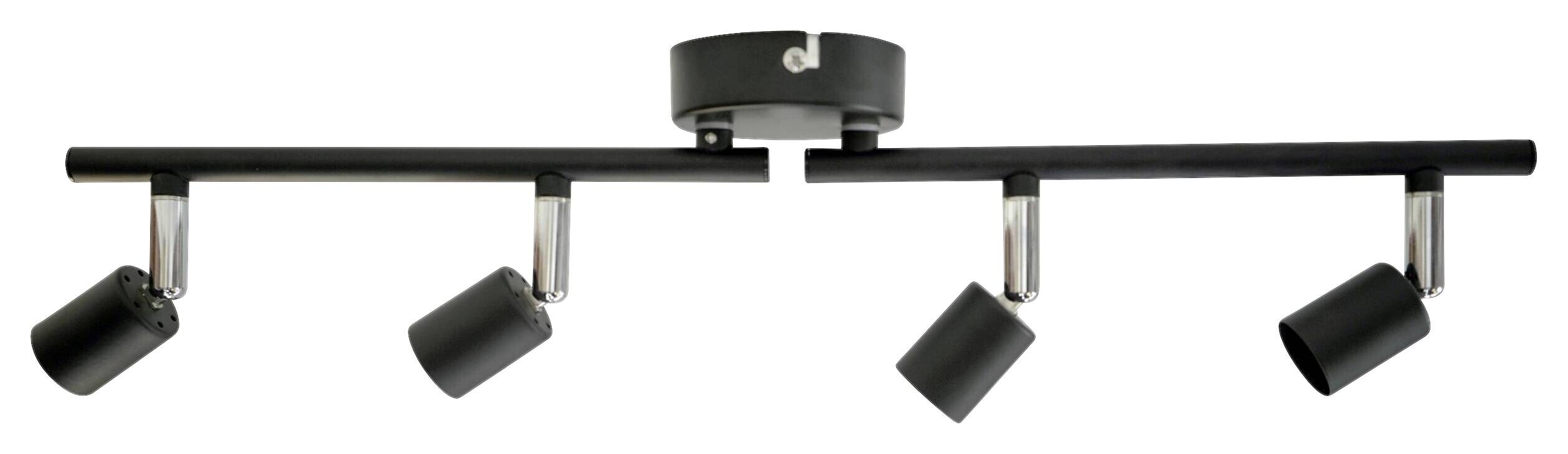 POCOline Spotbalken Joris schwarz Metall L: ca. 50 cm GU10 4 Brennstellen