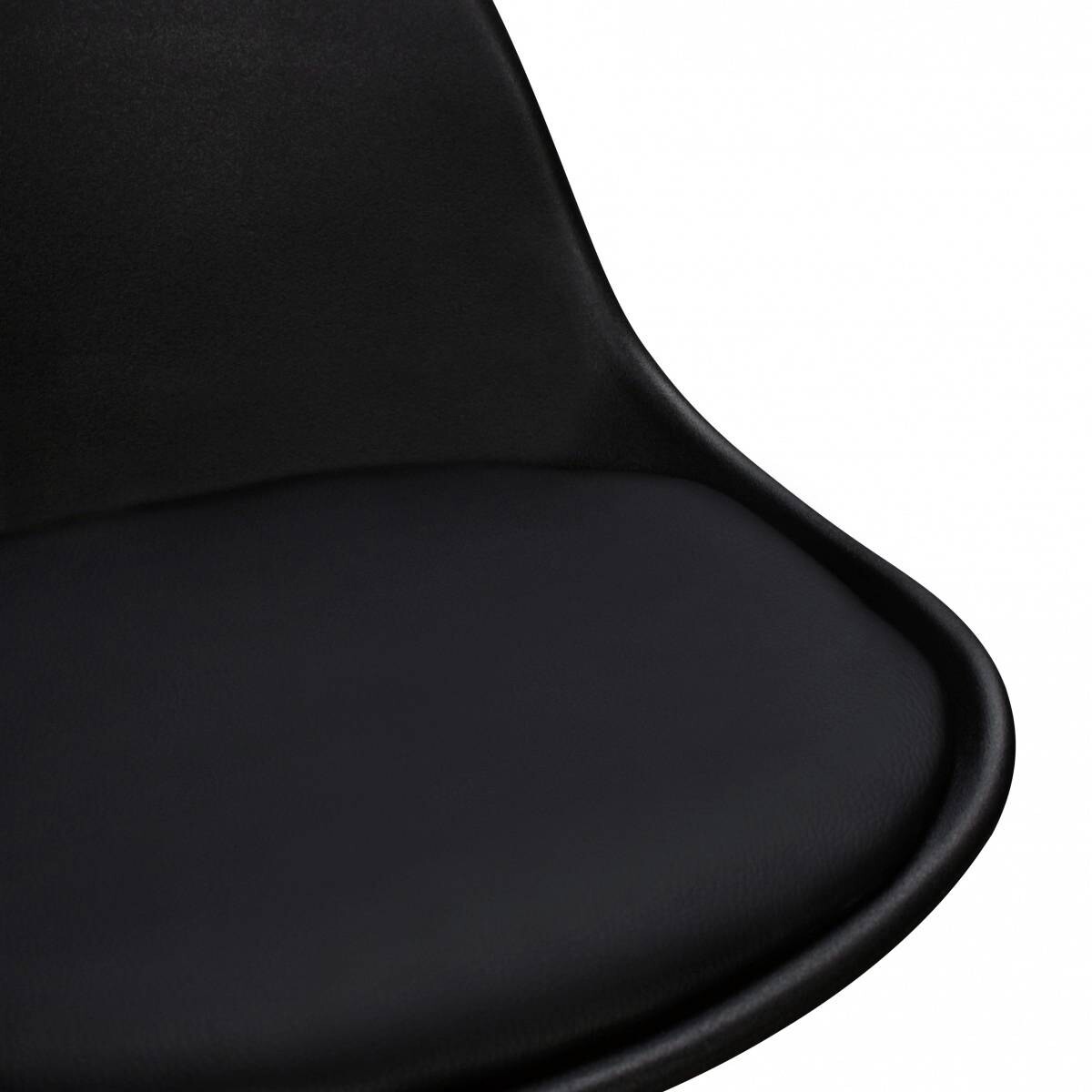 Barhocker schwarz Chrom Kunstleder Metall B/H/T: ca. 40x104x40 cm