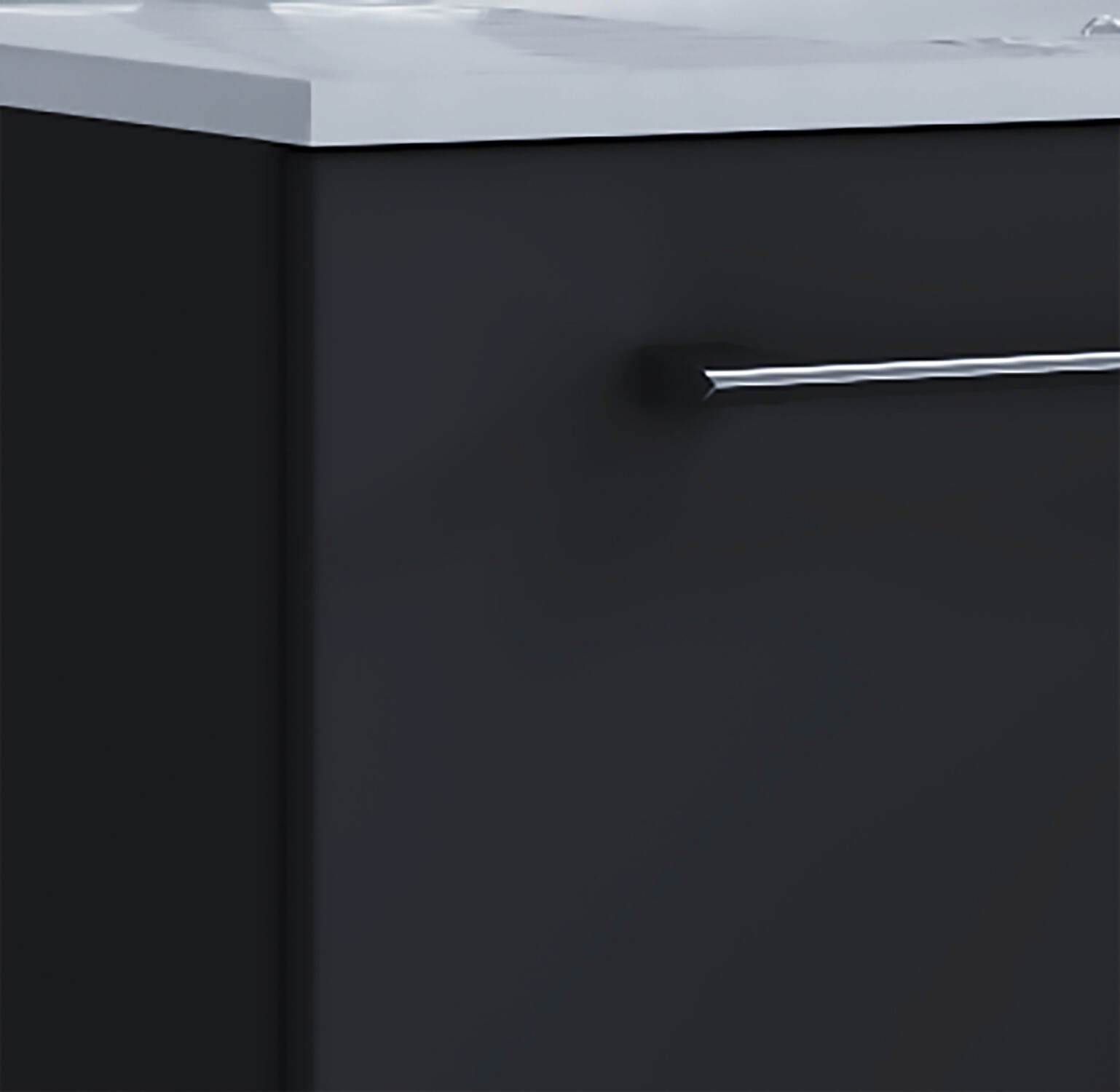 Badblock 2tlg-Schubo weiß schwarz B/H/T: ca. 80x86x46 cm