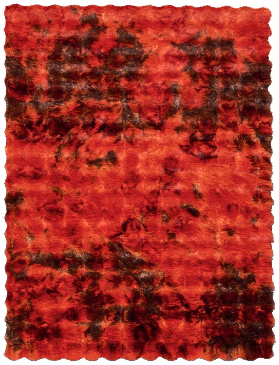 Fellimitat Moyo Batik rot B/L: ca. 160x230 cm