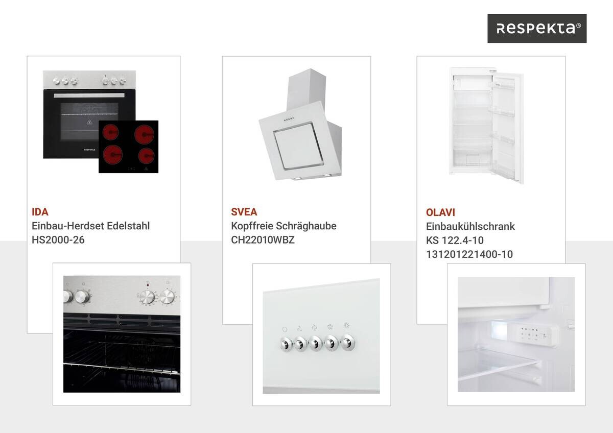 Respekta Inselküche Hilde weiß matt B/H/T: ca. 280x205x60 cm