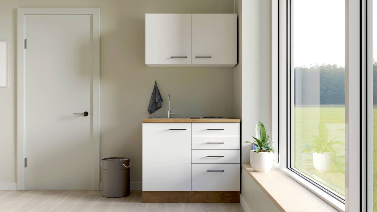 Küchenblock Avila Magnolie B/H/T: ca. 100x200x60 cm