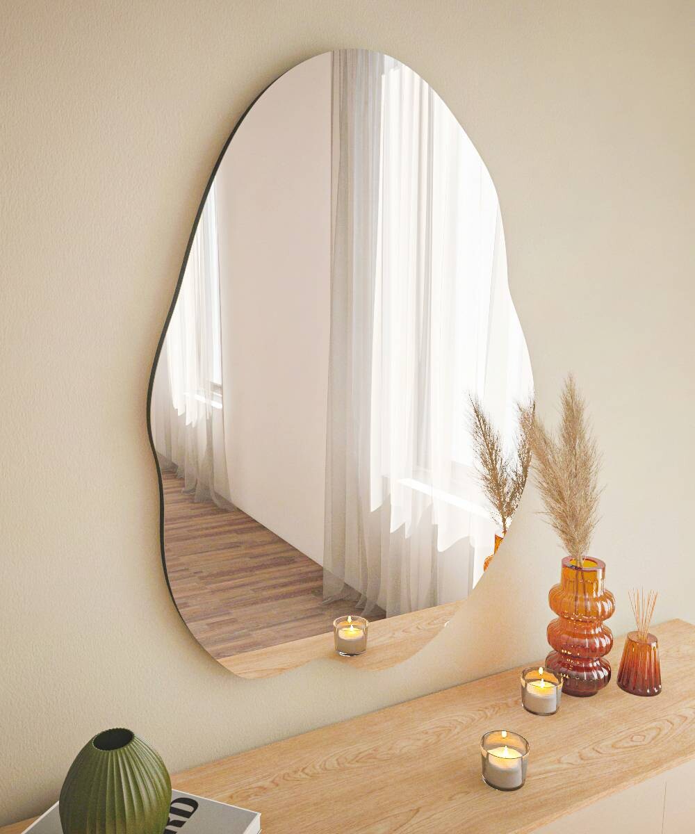 moebel17 Wandspiegel Oho transparent Spanplatte B/H/T: ca. 60x85x3,5 cm