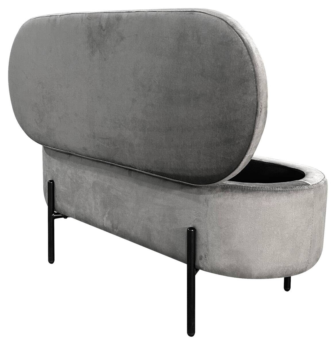 Truhe NOVA grau B/H/T: ca. 95x42x37,5 cm