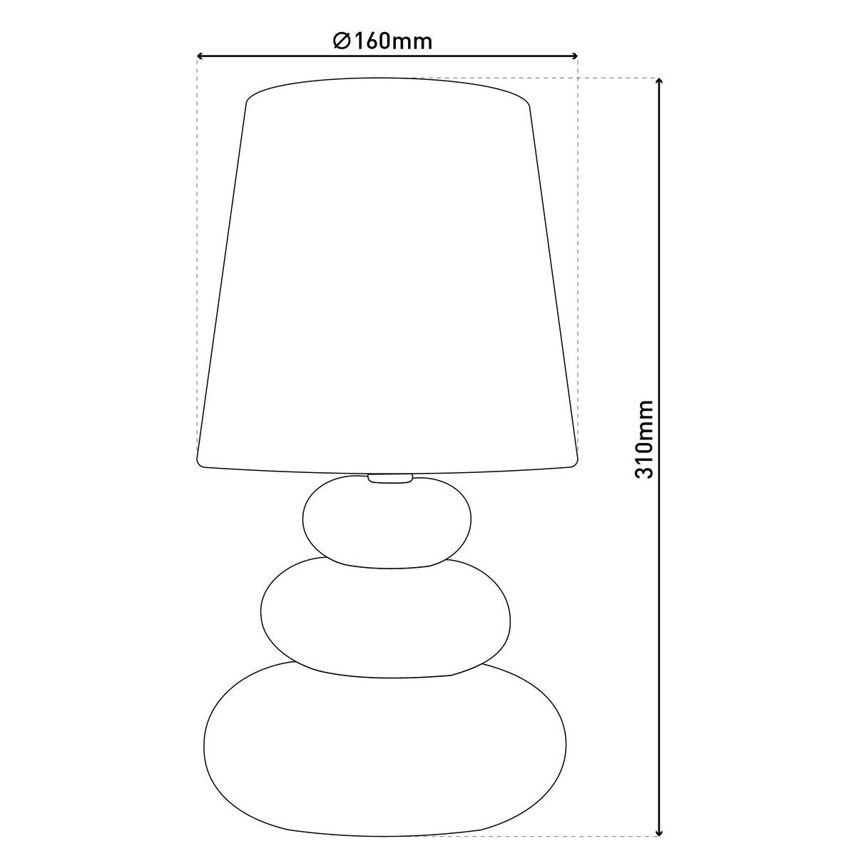 Näve Leuchten Tischleuchte 3045332 lachs rosé Keramik B/H/T: ca. 16x31x16 cm E14 1 Brennstellen
