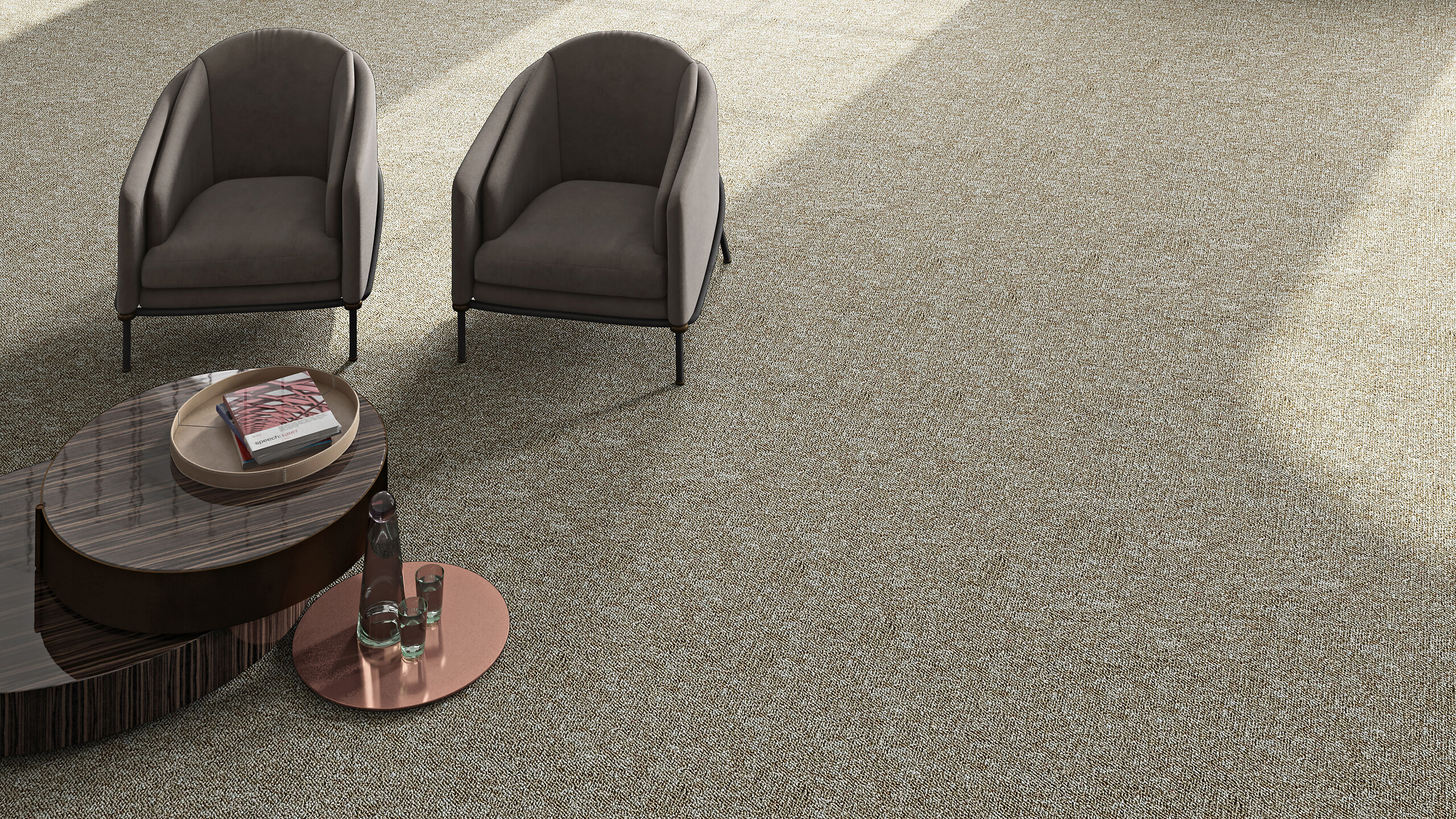 Teppichfliese Sierra beige B/L: ca. 50x50 cm pro Stück