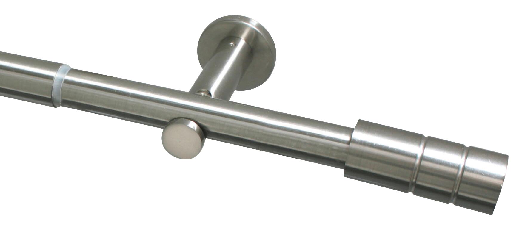 Boviva Stilgarnituren Zylinder Edelstahloptik Metall D: ca. 2,5 cm ausziehbar von ca. 100 bis 190 cm 1.0 Läufe