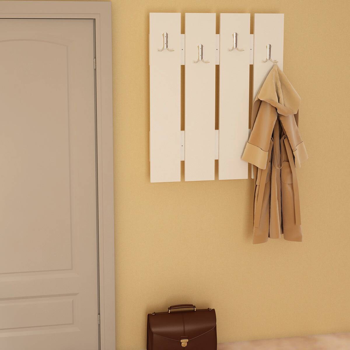 Garderobe Anita weiß B/H/T: ca. 64,7x80x3,6 cm