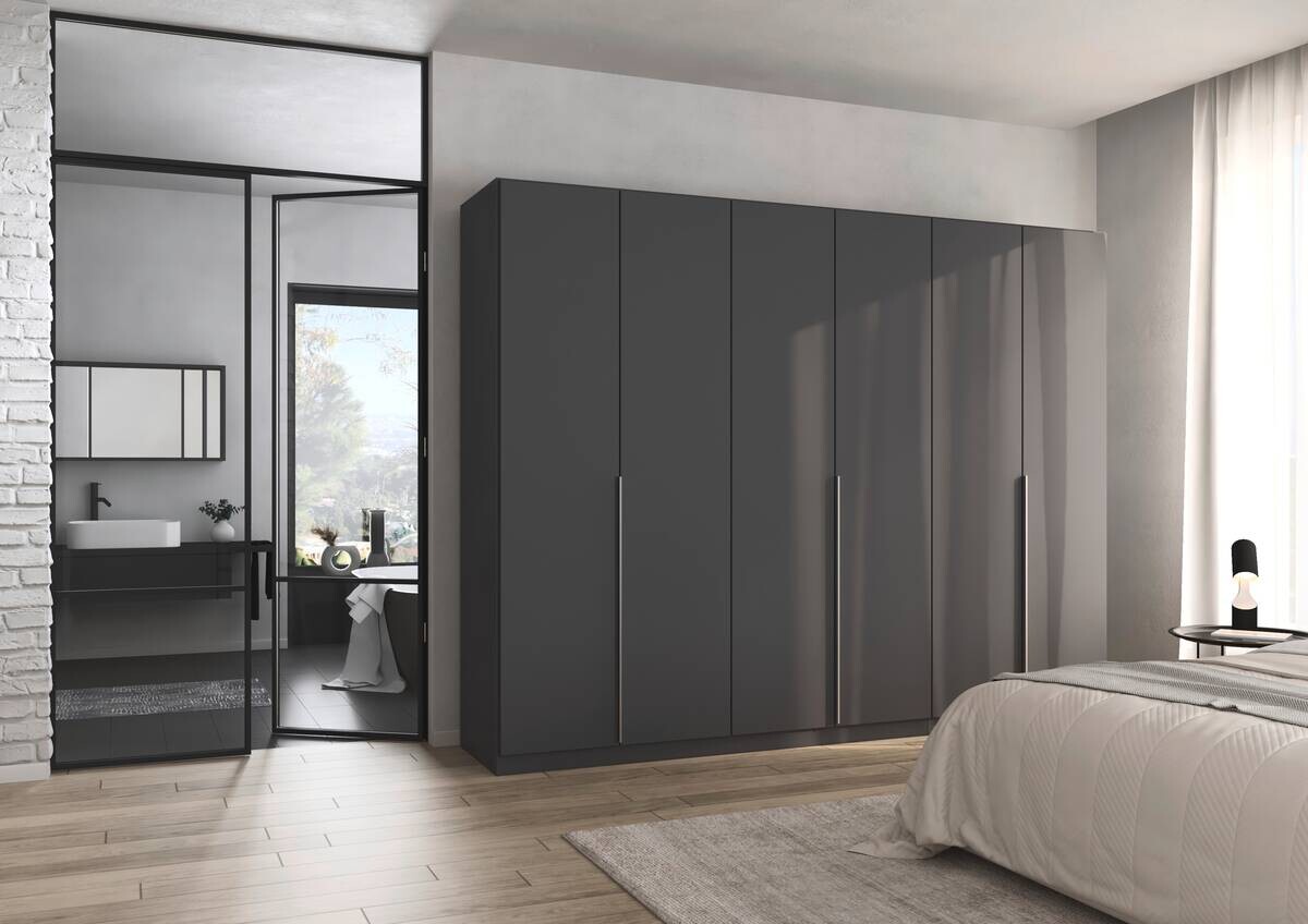 Kleiderschrank Alabama grau B/H/T: ca. 271x210x54 cm