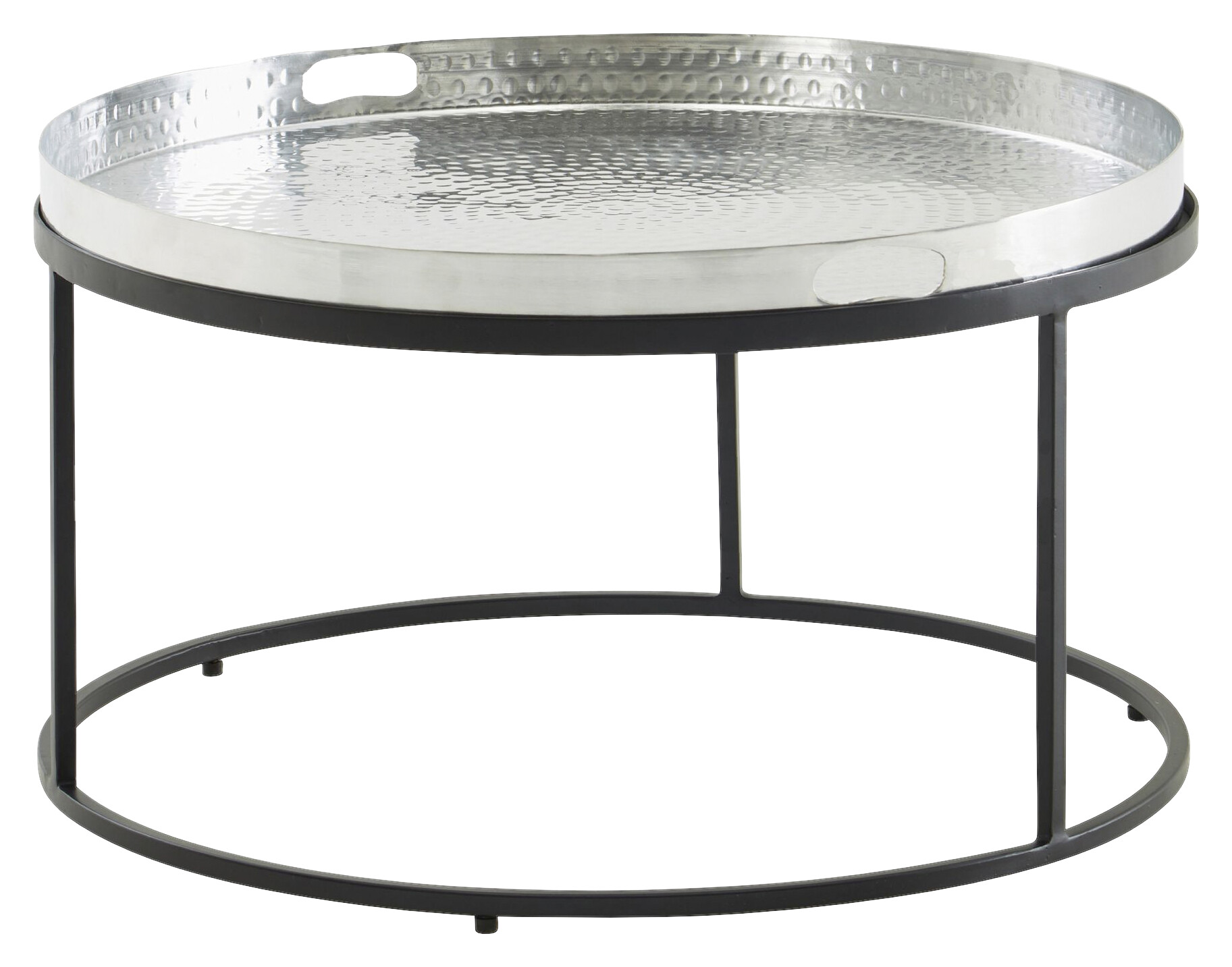 Wohnling Couchtisch silber B/H/T: ca. 62x36x62 cm