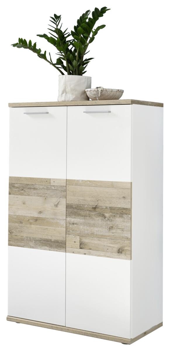 Kommode Hugo weiß Old Wood hell Nachbildung B/H/T: ca. 77x122x38 cm