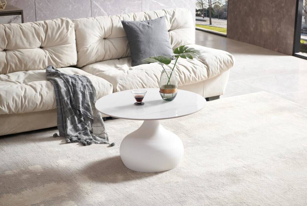 Couchtisch Helena weiß Keramik H/D: ca. 41x70 cm Couchtisch Helena weiß Keramik H/D: ca. 41x70 cm