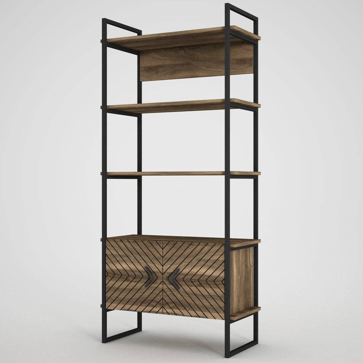 Regal Scala walnuss Nachbildung B/H/T: ca. 90x180x35 cm