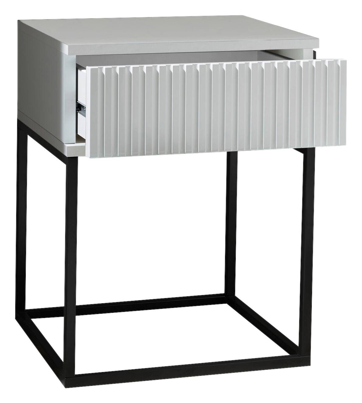 Nachtkonsole Marle weiß B/H/T: ca. 40x52x39 cm