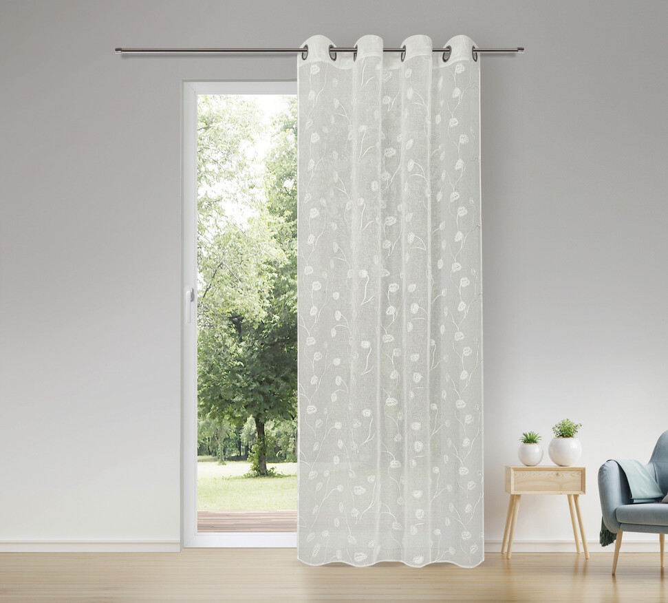 Happy Home Ösenschal Blätter natur B/L: ca. 140x245 cm