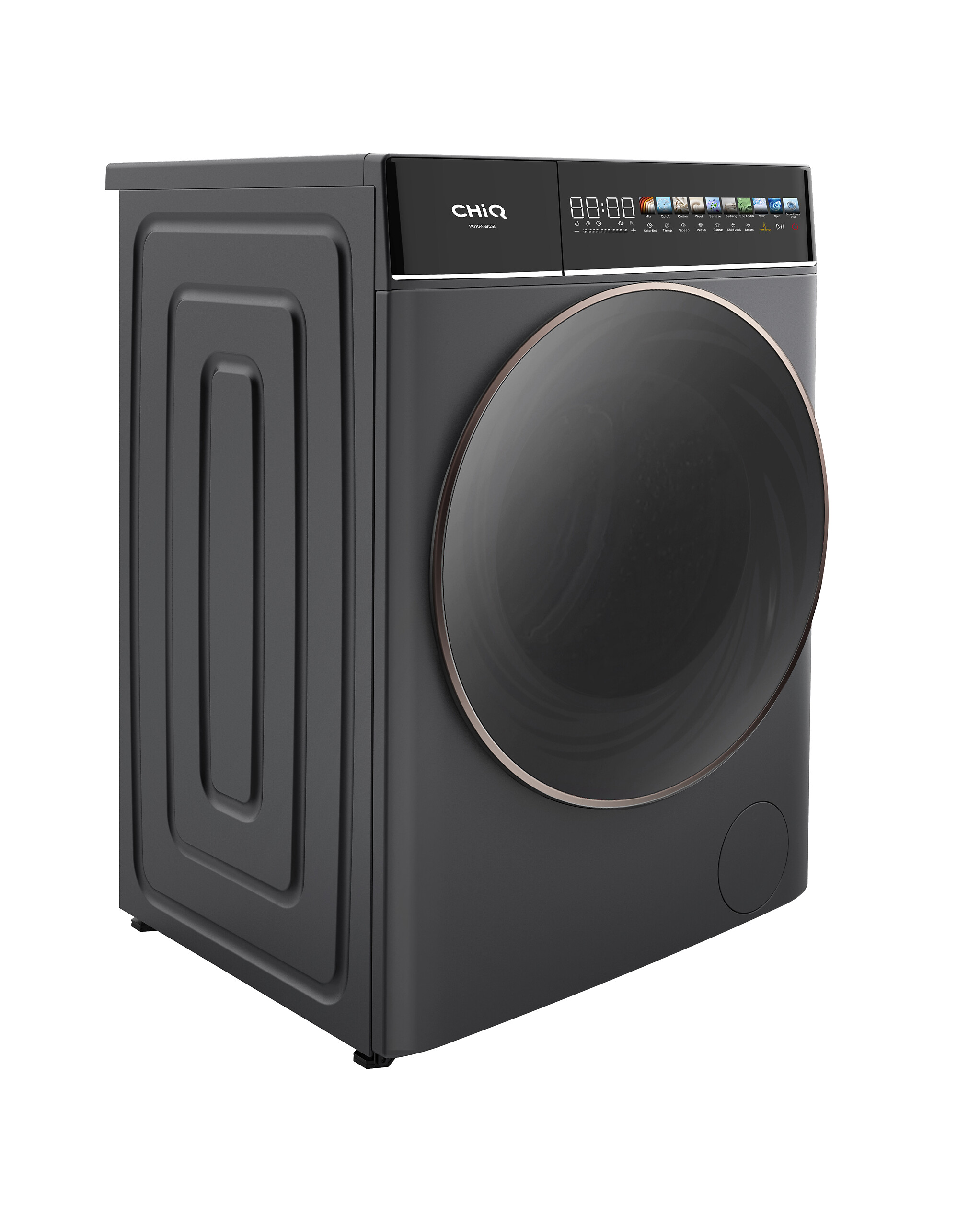 ChiQ Waschmaschine PO10WMADB grau B/H/T: ca. 60x84,7x57,7 cm