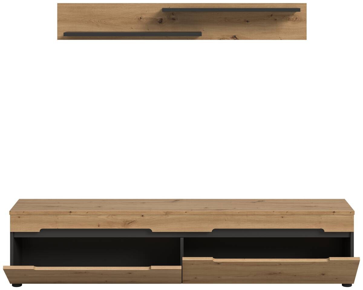 TV-Kommode Canu basaltgrau Nachbildung Artisan Oak Nachbildung B/H/T: ca. 170x38x33 cm