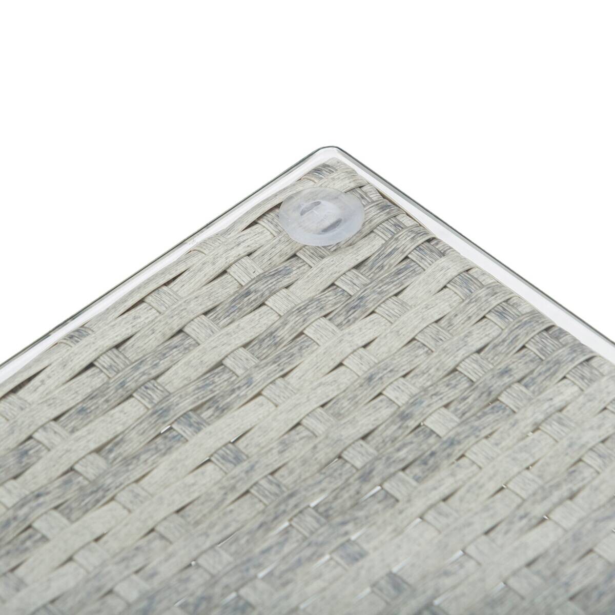 Outsunny Sitzgruppe grau Edelstahl B/H/L: ca. 69x196x59 cm