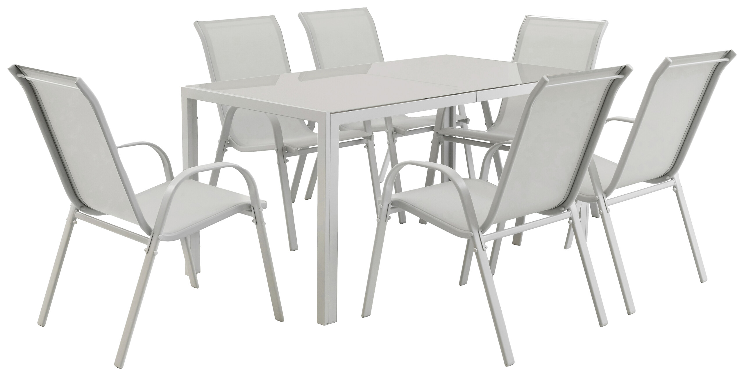POCOline Gartensitzgruppe Tomar hellgrau Stahl