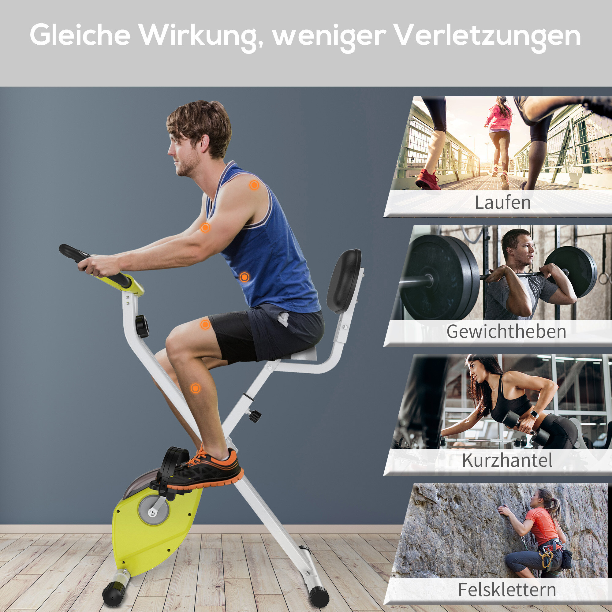 HOMCOM Fahrradtrainer weiß Stahl