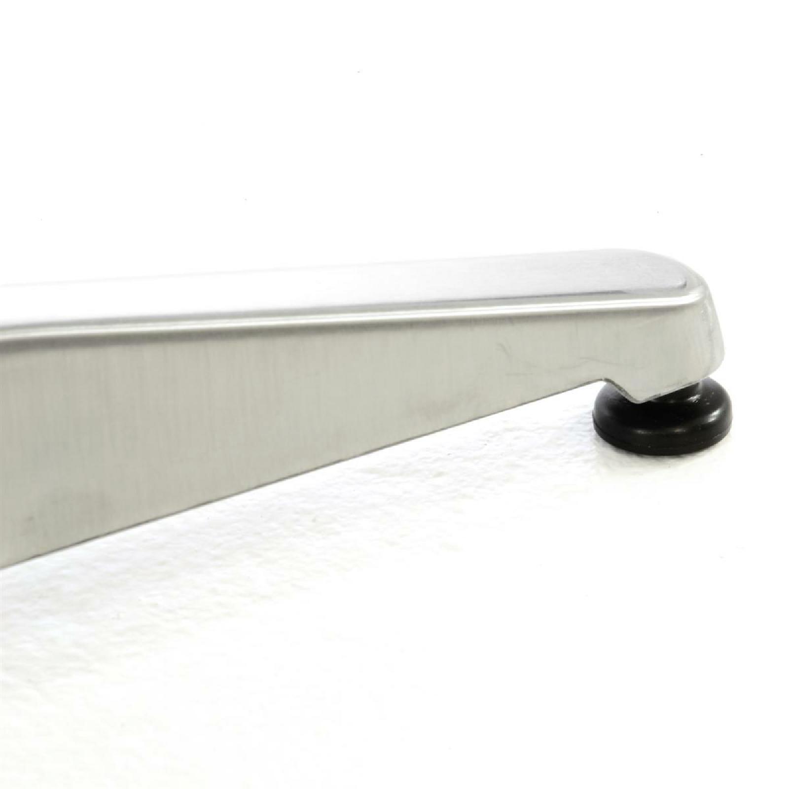 VCM Stehtisch silber Metall H/D: ca. 110x60 cm