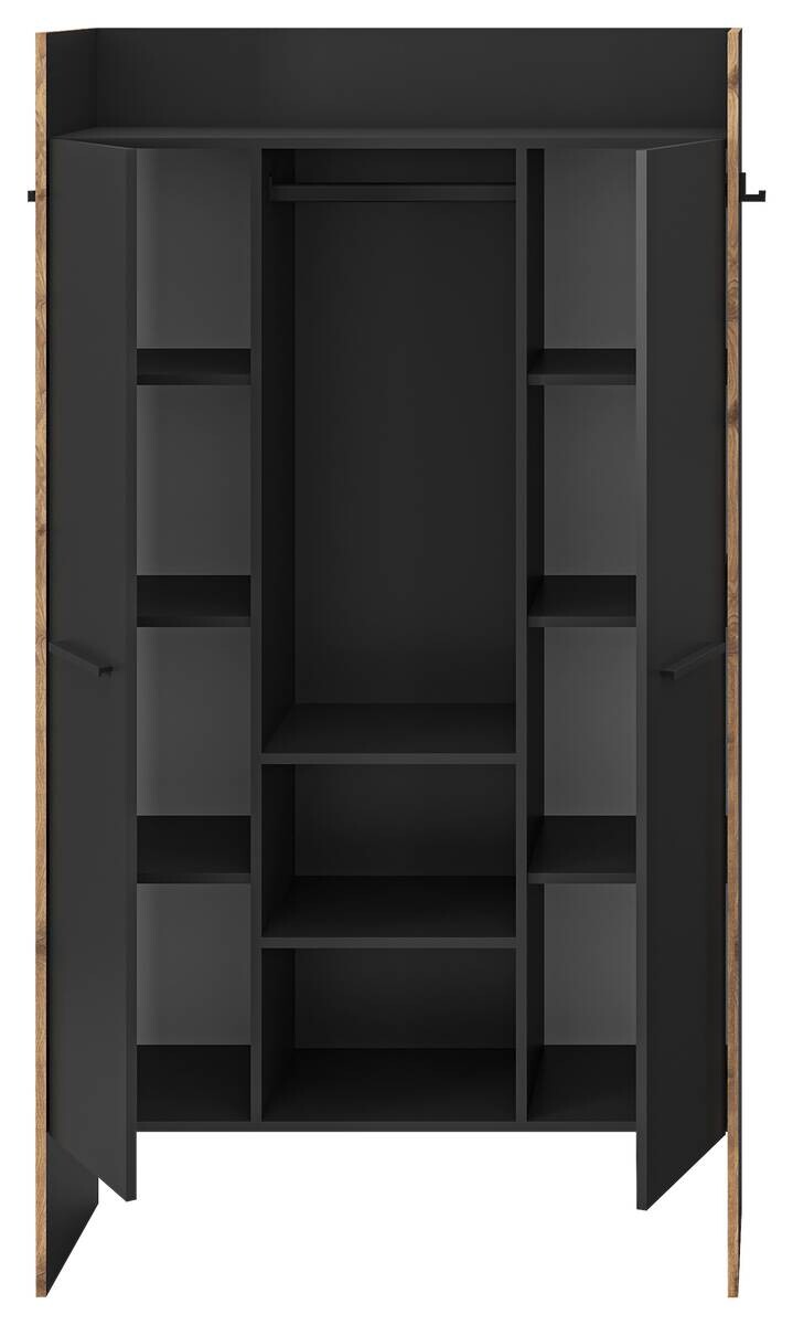 Garderobenschrank Bueno Basalt Nox Oak Nachbildung B/H/T: ca. 105x189x37 cm
