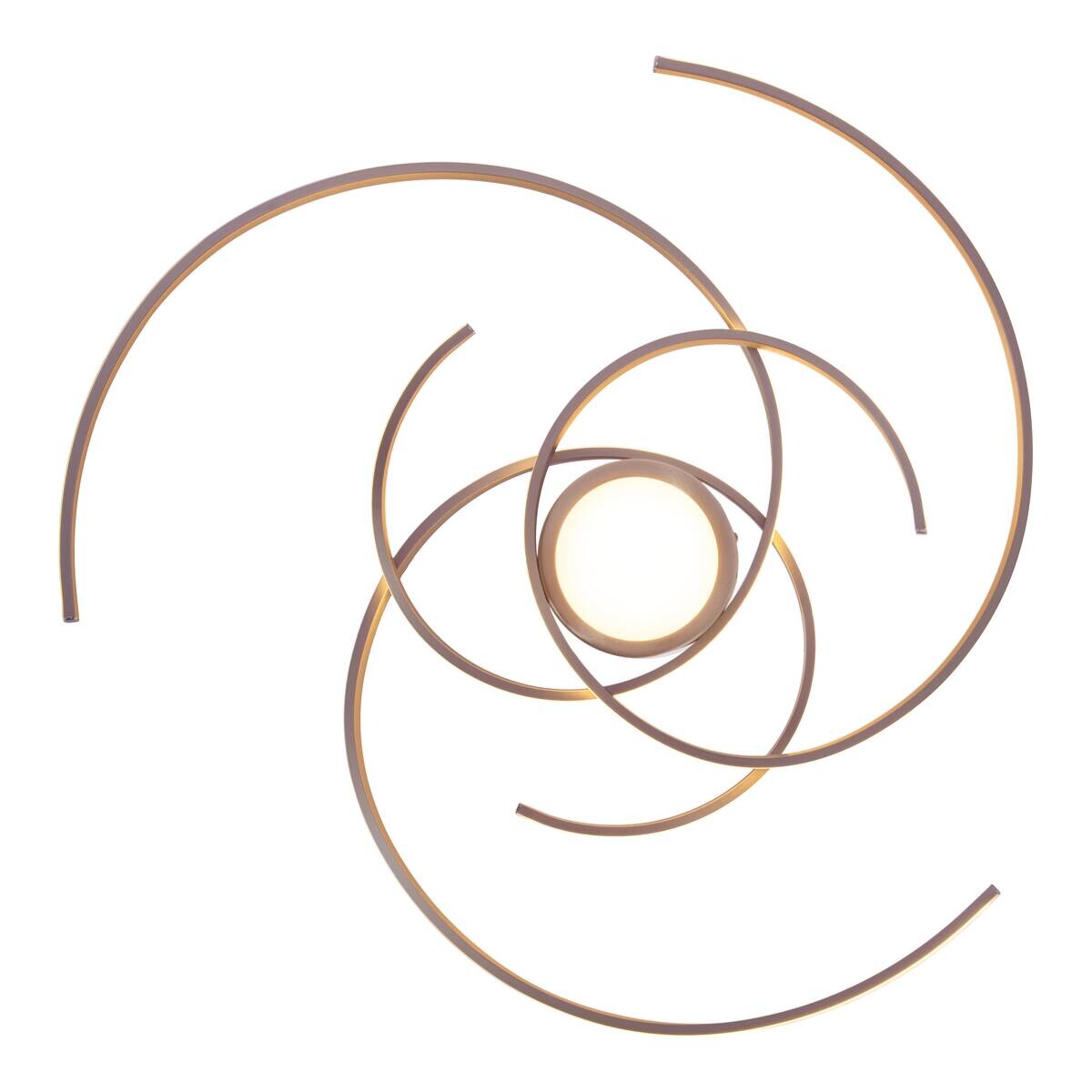 Näve Leuchten Deckenleuchte 1395750 stahlfarbig Metall Kunststoff B/H/T: ca. 75x6x75 cm null 4 Brennstellen