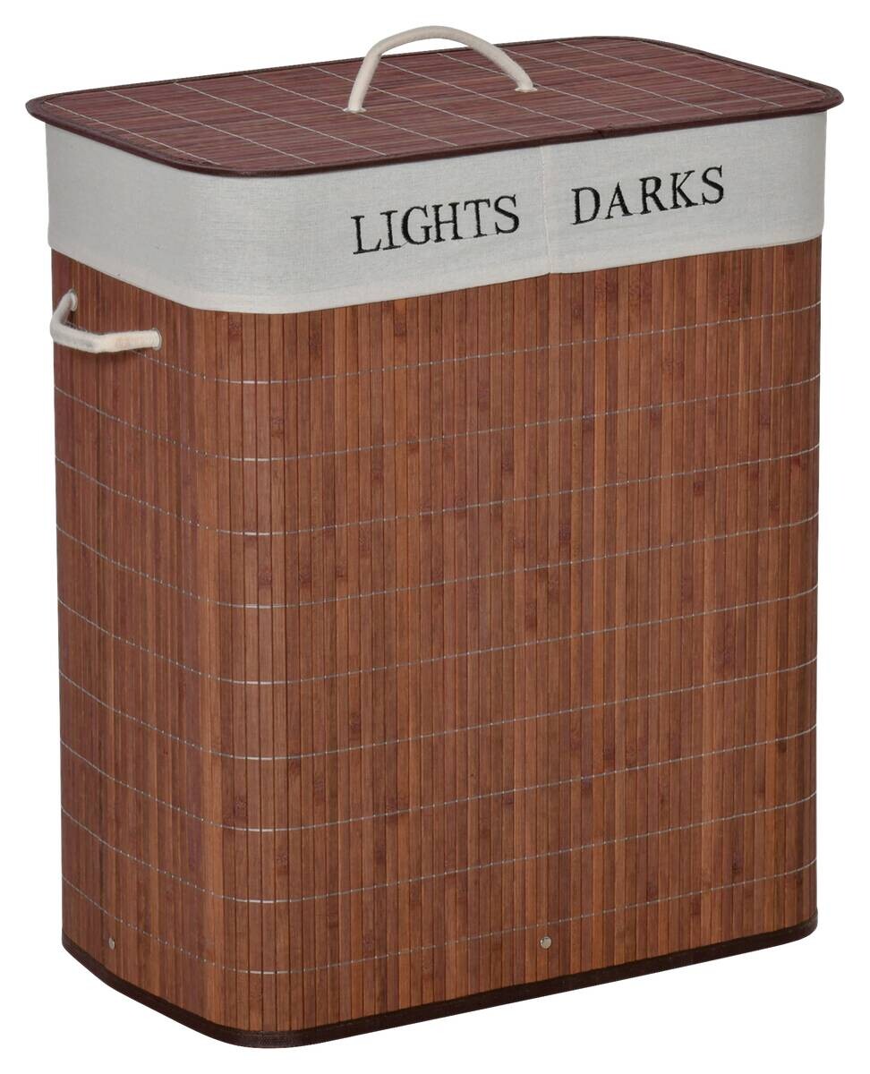 HOMCOM Wäschekorb weiß B/H/L: ca. 32x52x63 cm