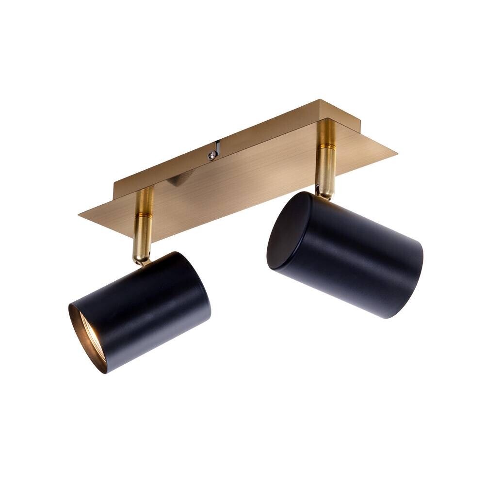 Näve Leuchten Deckenleuchte 1394822 gold schwarz Metall B/H/T: ca. 7x13,5x24 cm GU10 2 Brennstellen