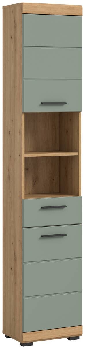Badhochschrank Scout Eiche Artisan Nachbildung salbei Nachbildung B/H/T: ca. 37x191x31 cm