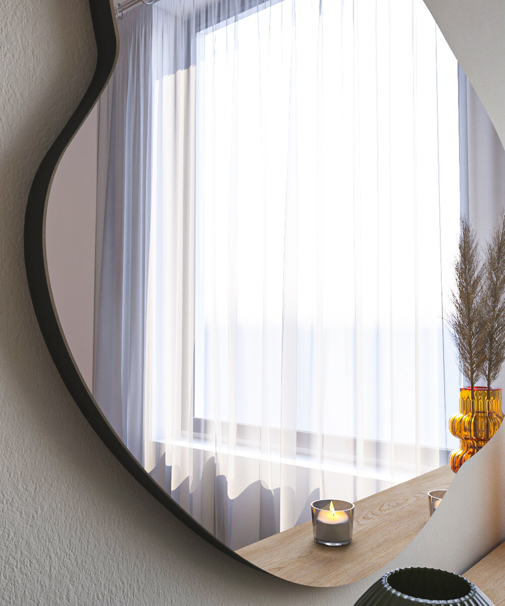 moebel17 Wandspiegel Oho transparent Spanplatte B/H/T: ca. 60x85x3,5 cm