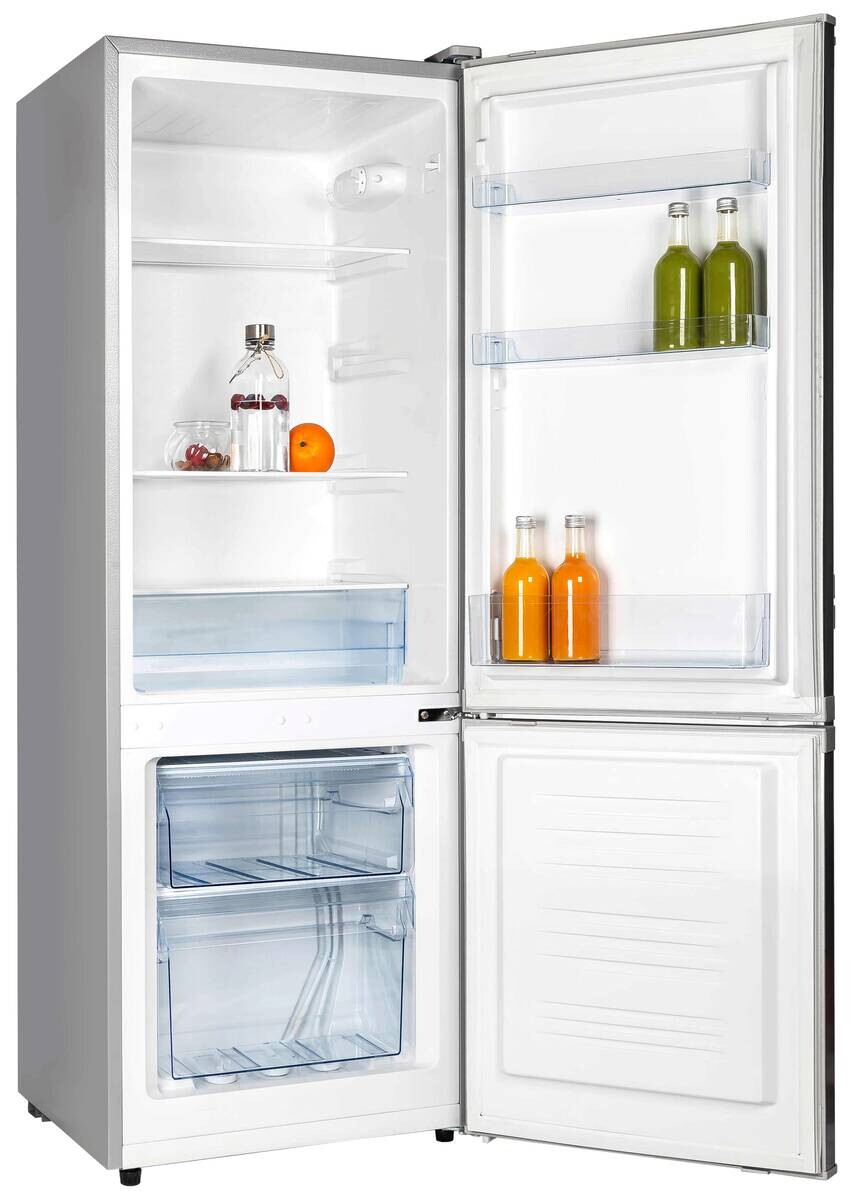 POCOline Kühl-/Gefrierkombination KGK 142-154 ESI silber B/H/T: ca. 48,3x142x52,2 cm