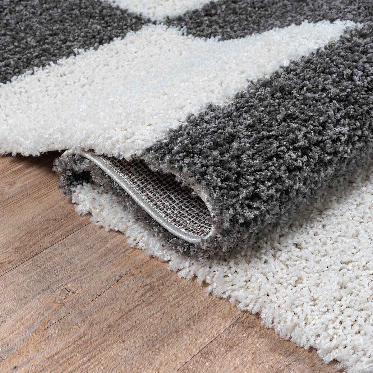 Sanat Hochflorteppich MILANO grau B/L: ca. 80x150 cm