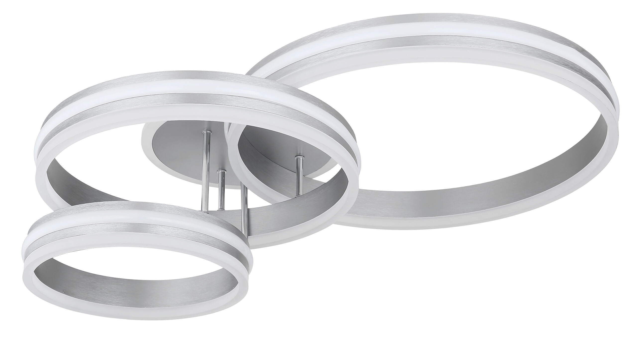 Deckenleuchte Rubio grau Metall Acryl B/H/L: ca. 60x20x80 cm