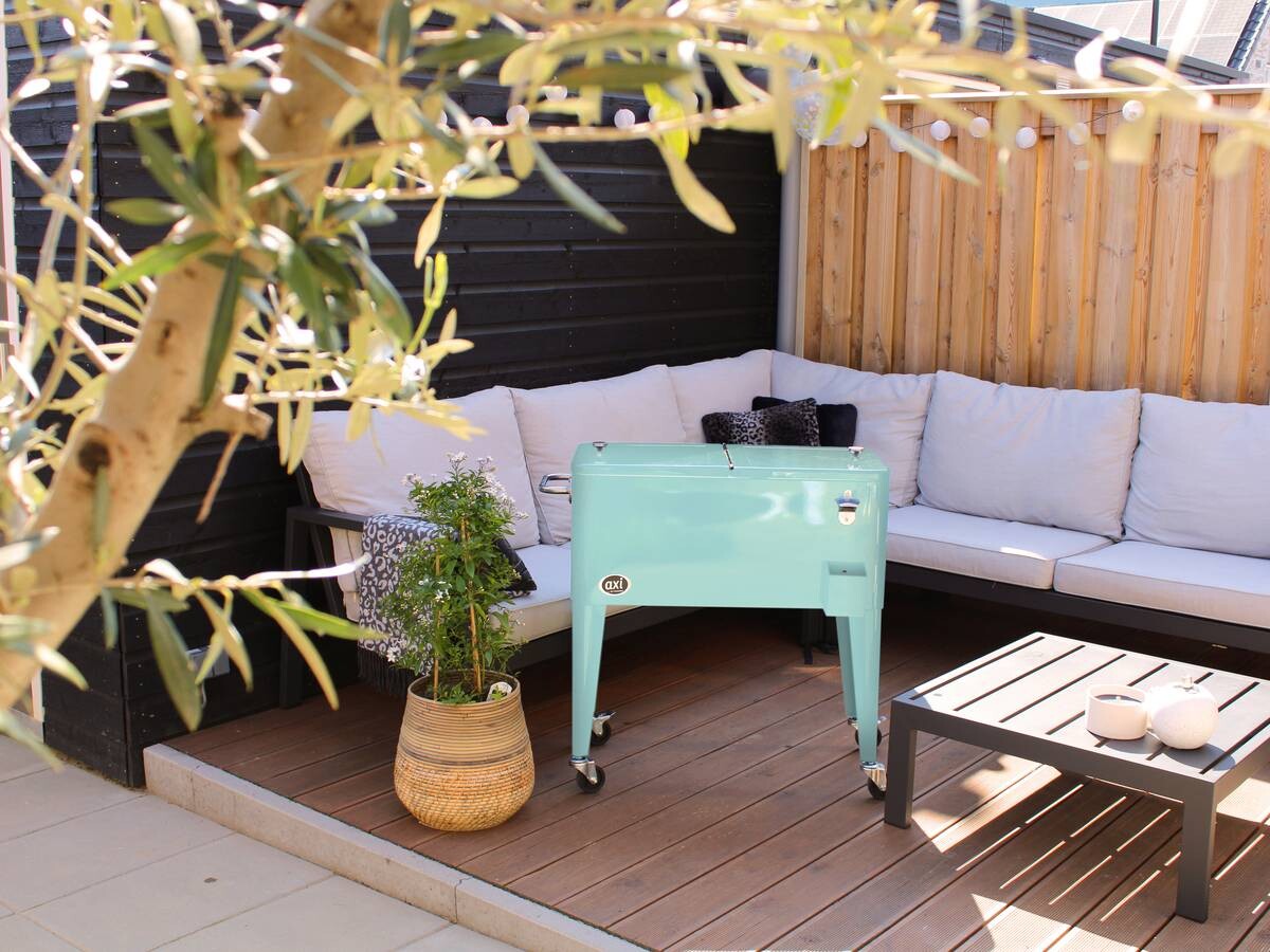 AXI Kühlwagen Retro mint Metall B/H/T: ca. 43x89x92 cm